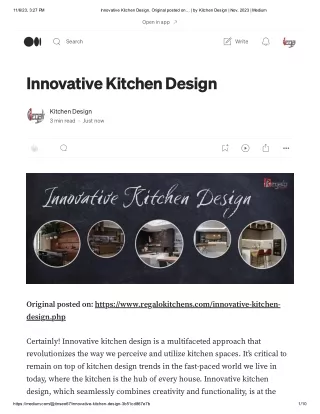 Innovative Kitchen Design