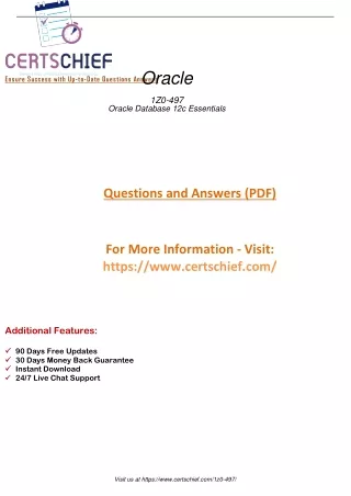 Latest 1Z0-497 Updated Questions Answers PDF Dumps