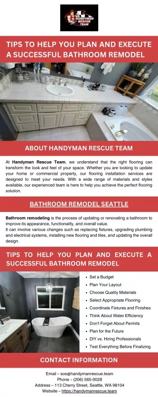 Tips to Help You Plan and Execute a Successful Bathroom Remodel