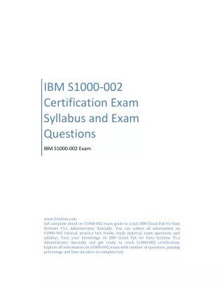 IBM S1000-002 Certification Exam Syllabus and Exam Questions