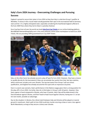 6F-Italy's Euro 2024 Journey - Overcoming Challenges and Pursuing Success