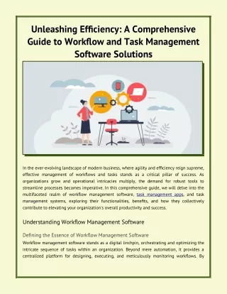 Unleashing Efficiency: A Comprehensive Guide to Workflow and Task Management