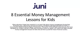 8 Essential Money Management Lessons for Kids