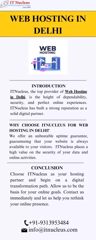 Web Hosting In Delhi | ITNucleus