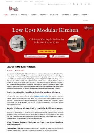 Low Cost Modular Kitchen - Regalo Kitchens