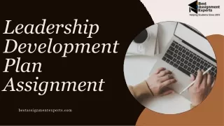 Leadership Development Plan Assignment