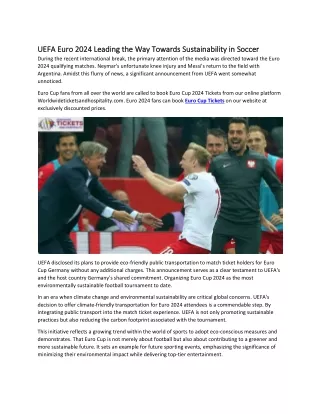 UEFA Euro 2024 Leading the Way Towards Sustainability in Soccer