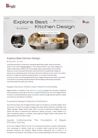 Explore Best Kitchen Design