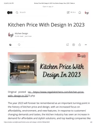 Kitchen Price With Design In 2023