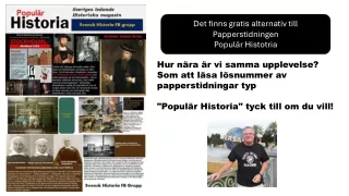 Alternativ till Populär Historia tidning