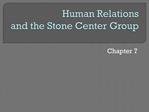 Human Relations and the Stone Center Group
