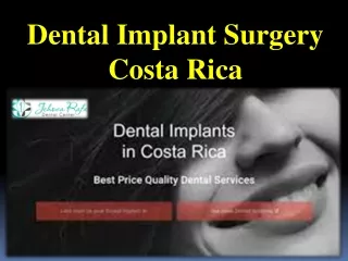 Dental Implant Surgery Costa Rica