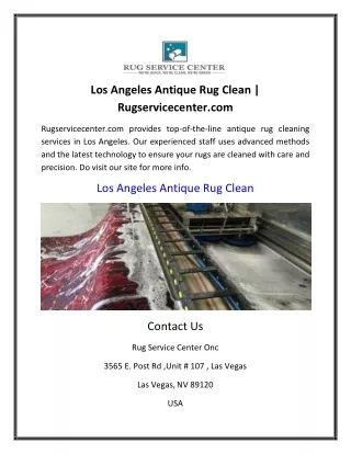 Los Angeles Antique Rug Clean | Rugservicecenter.com