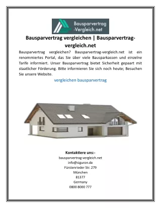 Bausparvertrag vergleichen | Bausparvertrag-vergleich.net