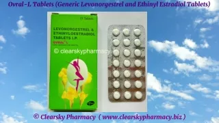 Ovral-L Tablets (Generic Levonorgestrel and Ethinyl Estradiol Tablets)