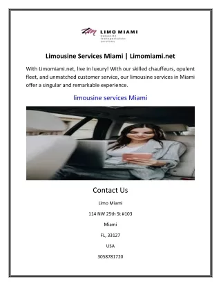 Limousine Services Miami | Limomiami.net