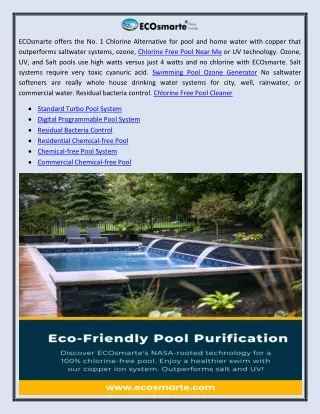 Chlorine Free Pool