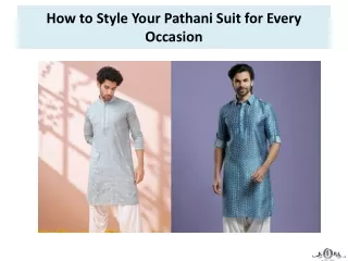 How to Style Your Pathani Suit for Every Occasion