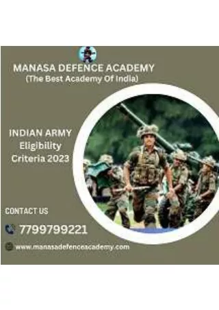 INDIAN ARMY ELIGIBILITY CRITERIA 2023