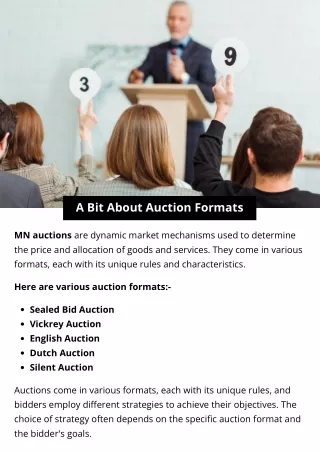 A Bit About Auction Formats