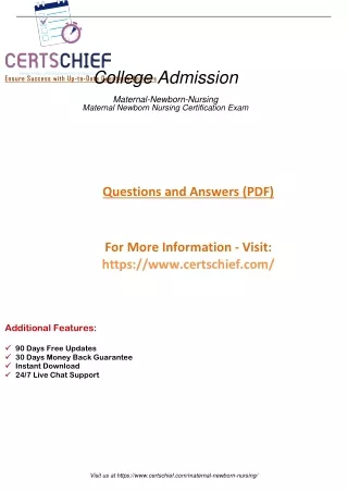 Latest Maternal-Newborn-Nursing Updated Questions Answers PDF Dumps