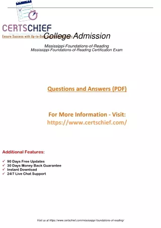 Latest Mississippi-Foundations-of-Reading Updated Questions Answers PDF Dumps