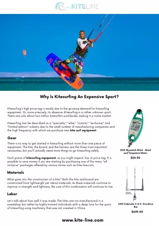 Why Is Kitesurfing An Expensive Sport