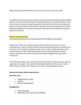 Pantoprazole Sodium Market