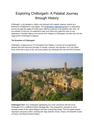 Exploring Chittorgarh_ A Palatial Journey through History