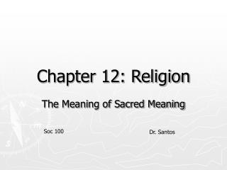 Chapter 12: Religion