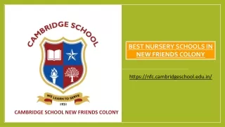 Best Nursery Schools in New Friends Colony