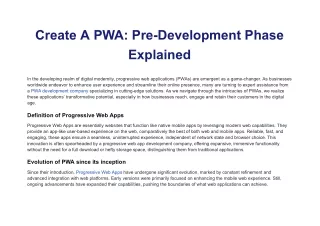 Create A PWA_ Pre-Development Phase Explained