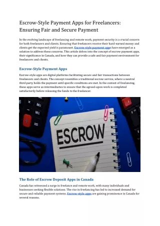 Escrow-Style Payment Apps for Freelancers_ Ensuring Fair and Secure Payment