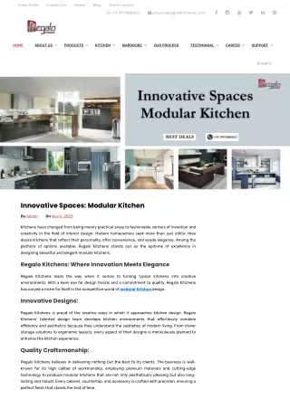Innovative Spaces - Modular Kitchen