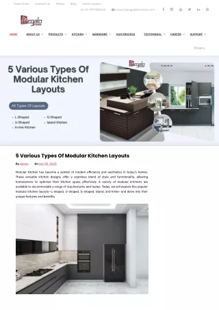 5 Various Types Of Modular Kitchen Layouts