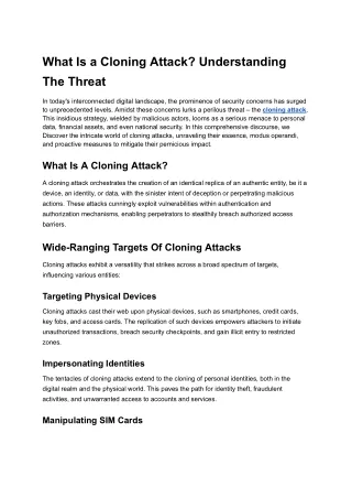 What Is a Cloning Attack? Understanding The Threat