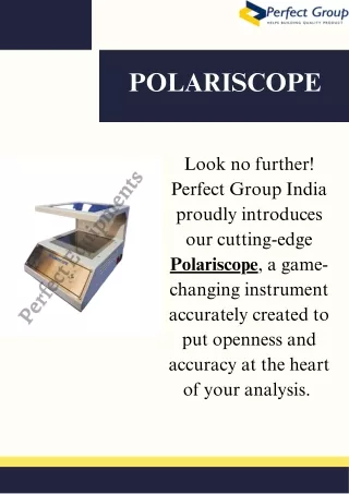 Polariscope | Perfect Group India