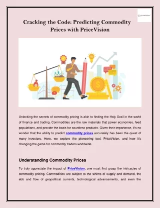 Cracking the Code-Predicting Commodity Prices with PriceVision