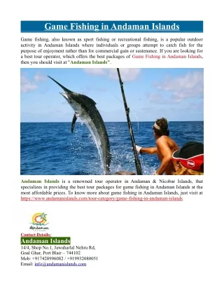 Game Fishing in Andaman Islands