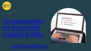 Tax management service provider in india