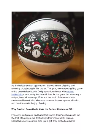 Slam-Dunk Gifting_ Custom Basketballs for Personalized Christmas Gifts