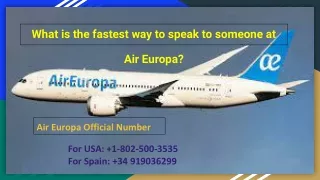 What is the fastest way to speak to someone at Air Europa