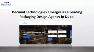 Packaging Design Agency in Dubai - Decimal Technology