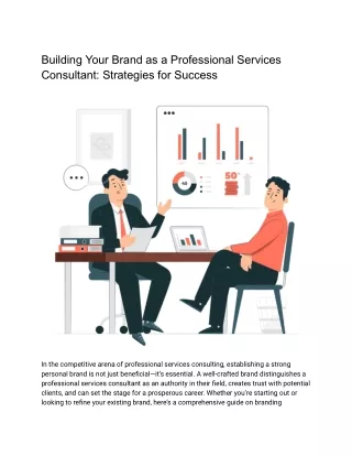 Professional Services Consultant - Building Your Brand