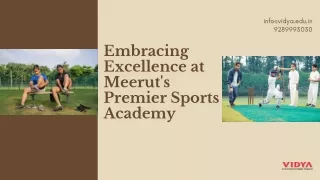 Embracing Excellence at Meerut's Premier Sports Academy