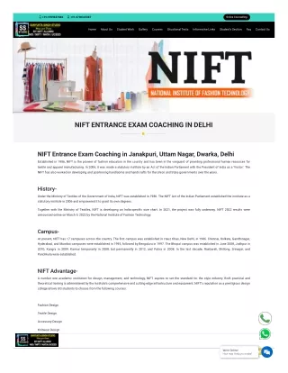 NIFT Entrance Exam Coaching in Delhi