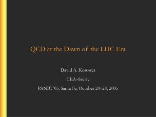 QCD at the Dawn of the LHC Era