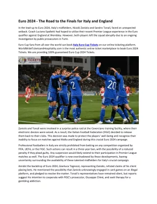 7F-Euro 2024 - The Road to the Finals for Italy and England