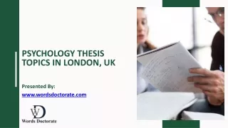 Psychology thesis topics in London, UK