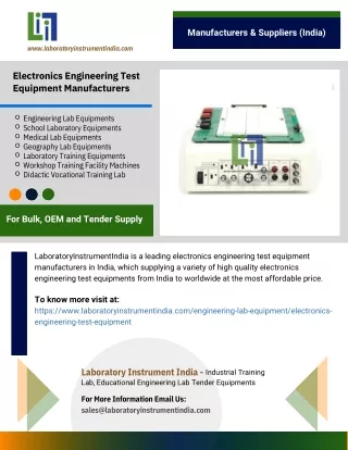 Electronics Engineering Test Equipment Manufacturers